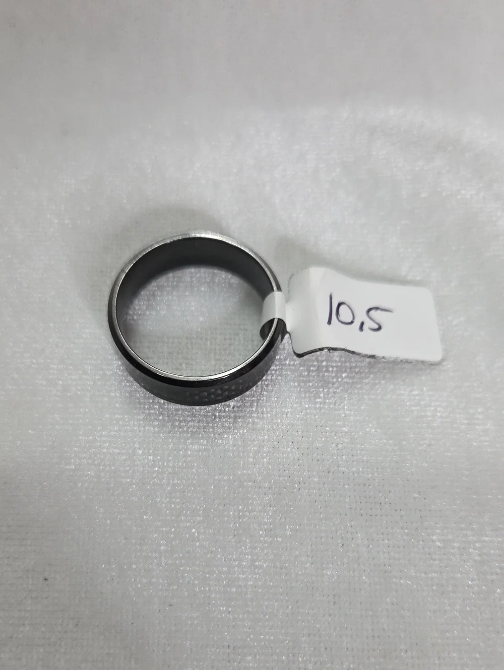 Men's or Unisex Black Gray Design Ring Stainless Steel Band Ring Wedding Band